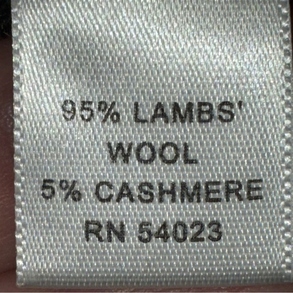 Banana Republic Crewneck Sweater Mens Large Maroon Gray Lambswool Cashmere - Picture 6 of 7